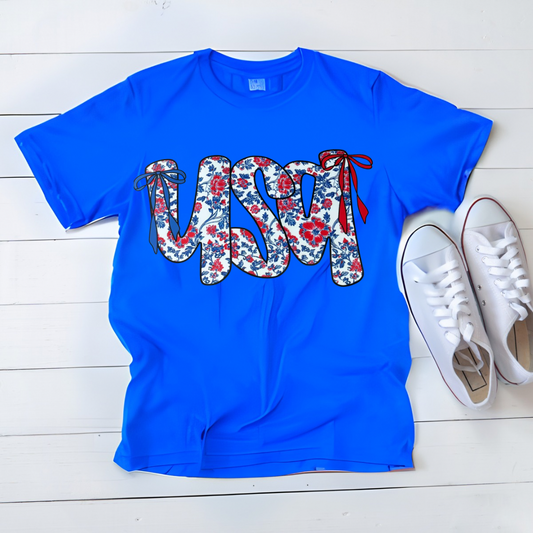 USA Floral T-Shirt